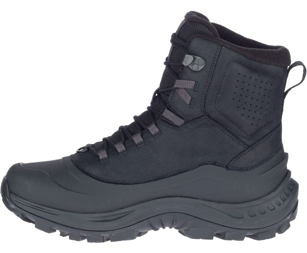 Kozaki Merrell Męskie Czarne - Thermo Overlook 2 Mid Waterproof - 491523-QRE